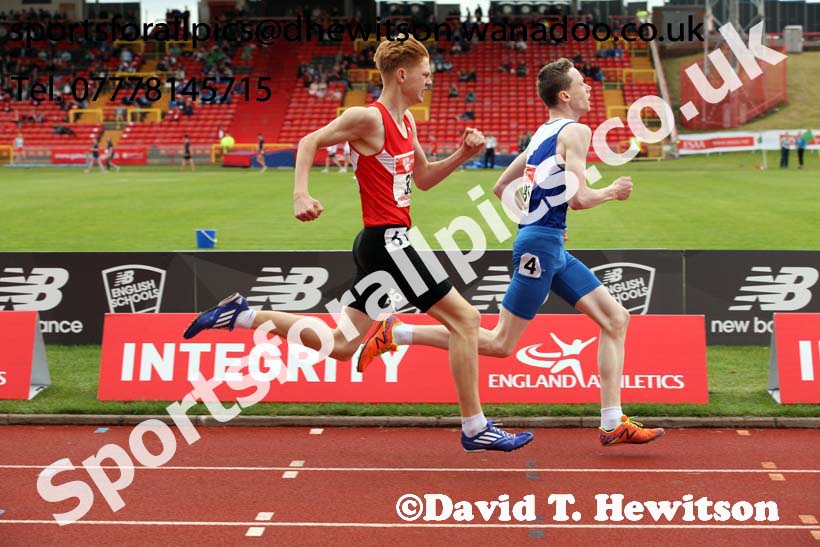 Junior boys 800 metres, English Schools Track and Field. Photo: David T. Hewitson/Sports for All Pics